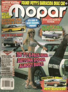 MOPAR COLLECTORS GUIDE 2002 NOV - PETTYs 65 DRAG RACING BARRACUDA